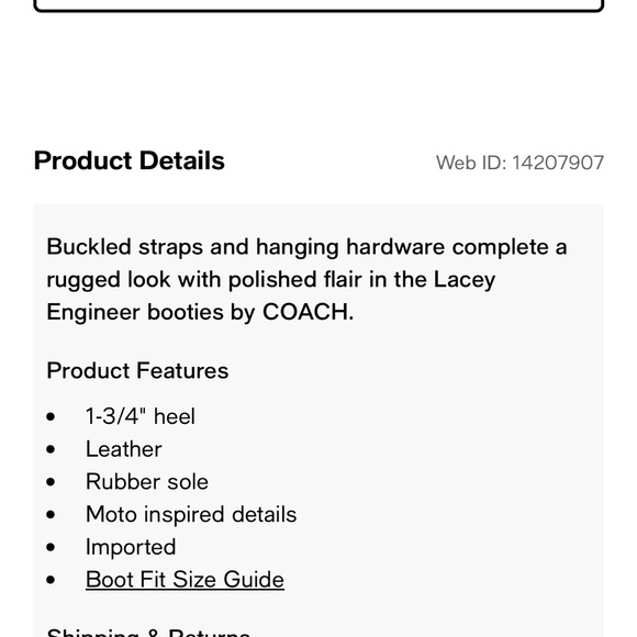 COACH
LACEY LEATHER BOOTIE LEATHER BUCKLE ANKLE BOOTS size 7.5 - Picture 11 of 11